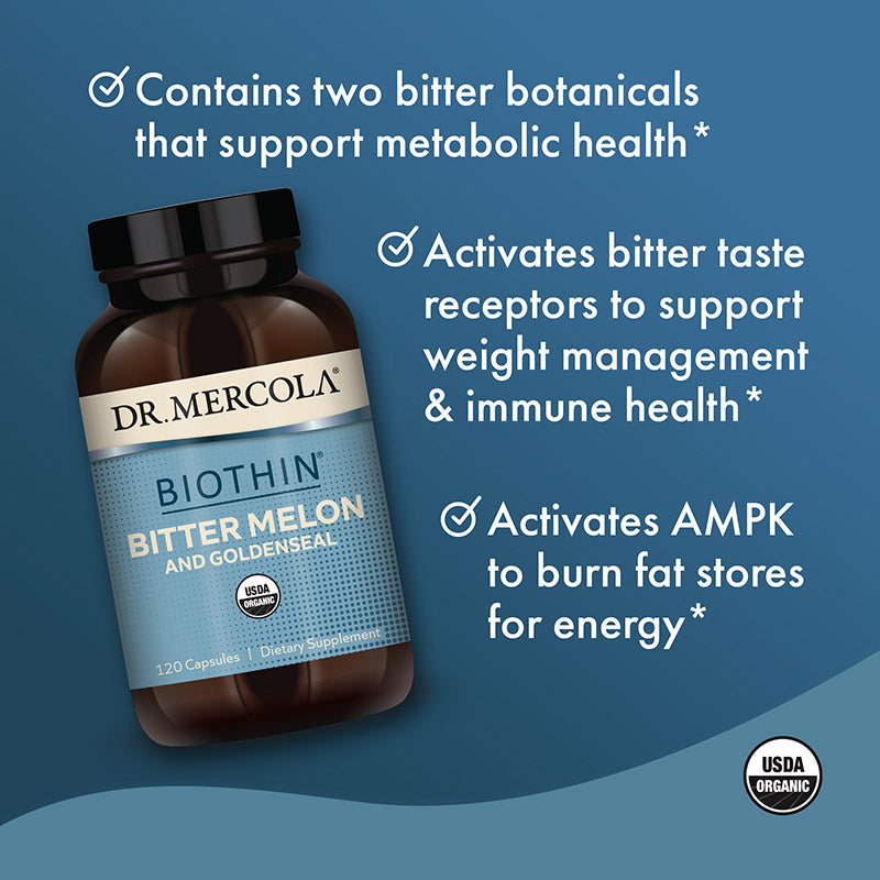 Biothin Organic Bitter Melon and Goldenseal - Shop at BiosenseClinic.com - Revitalize Your Health with Biothin Organic Bitter Melon and Goldenseal: Activating Your Body's Natural Power!
