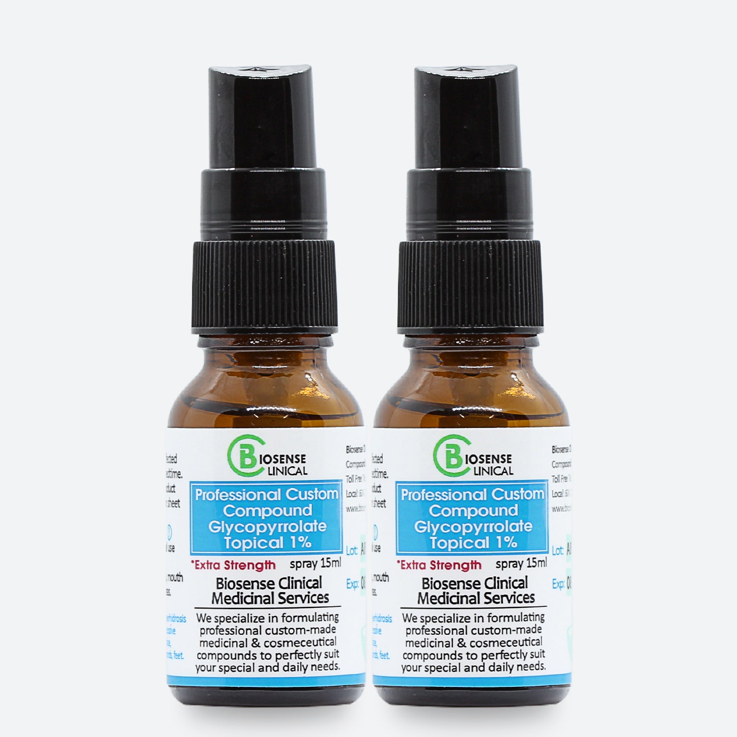 BiosenseClinical Glycopyrrolate Topical spray - 15 ml 1% - Biosense Clinic