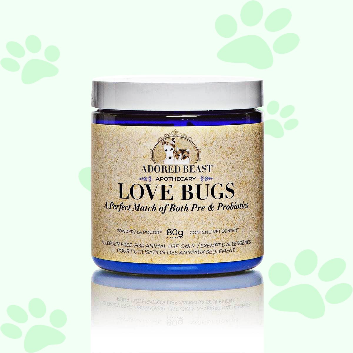 Adored Beast Love Bugs | Pre & Probiotics 80g - biosenseclinic.com