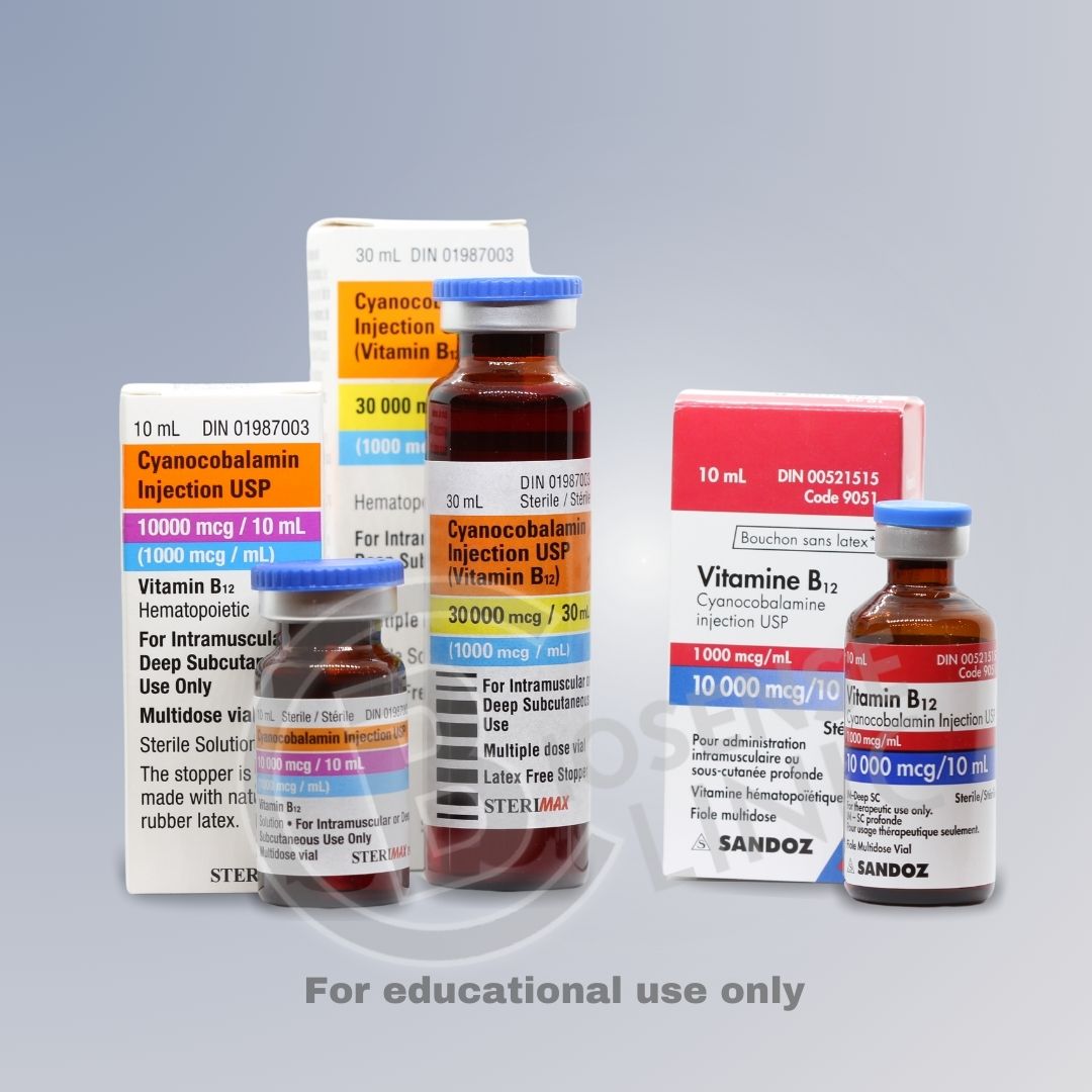 Vitamin B12 Injection at BiosenseClinic.com a Licensed Pharmacy