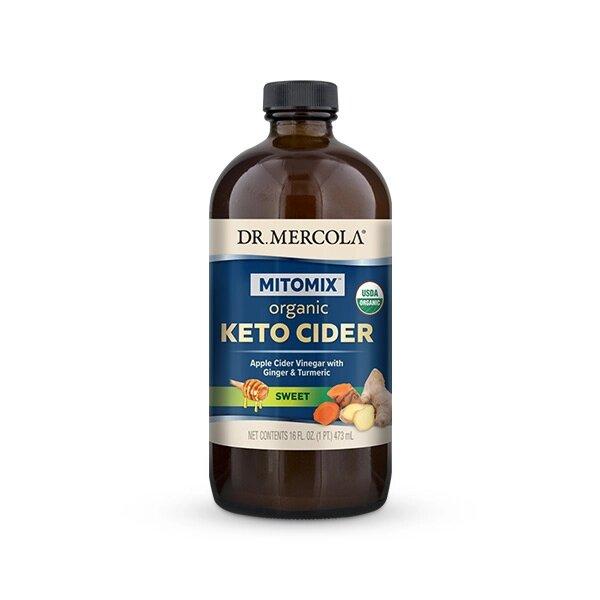 Dr Mercola MITOMIX® KETO CIDER™ - Organic Sweet Apple Cider Vinegar with Ginger & Turmeric® - biosenseclinic.com