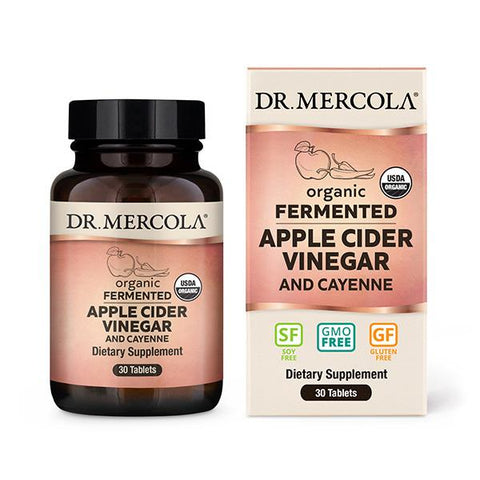 Dr Mercola Organic Fermented Apple Cider Vinegar and Cayenne - biosenseclinic.com