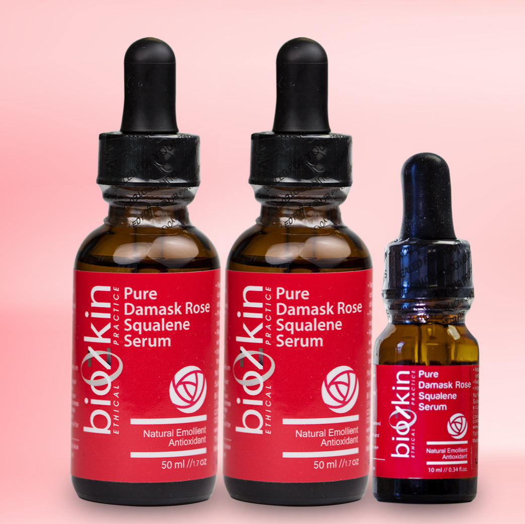 BioZkin Pure Damask Rose Squalene Serum 50ml x 2 Get 10ml x 1 Free- Biosense Clinic